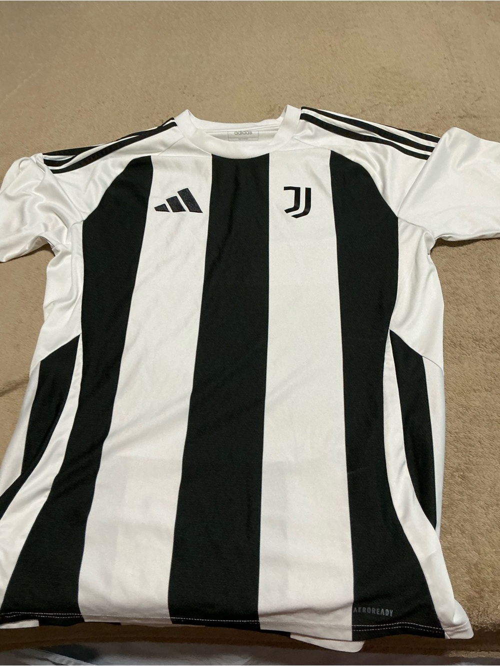 adidas Juventus Men's Black & White Striped Jersey